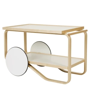 Artek 901 tarjoiluvaunu, koivu/valkoinen kuva