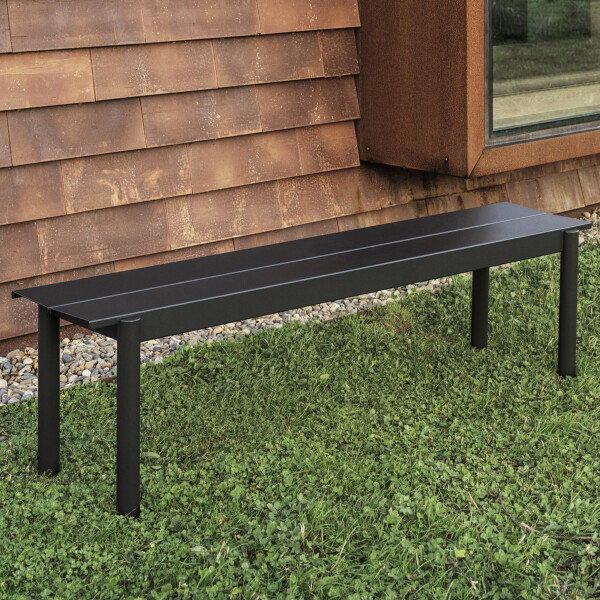 Muuto Linear steel bench 170 cm black out kuva