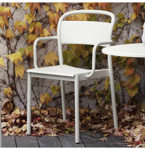 Muuto LINEAR STEEL käsinojatuoli, harmaa kuva