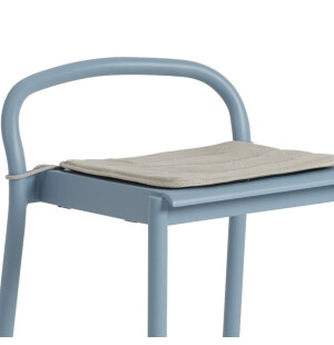 Muuto LINEAR STEEL istuintyyny baarituoliin, vaaleanharmaa kuva