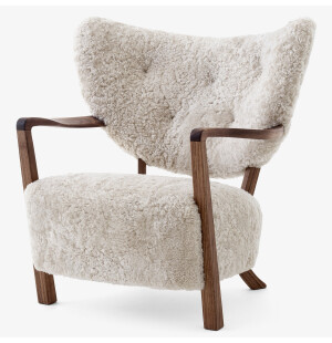 &Tradition WULFF ATD2 nojatuoli, lampaantalja moonlight/pähkinä kuva