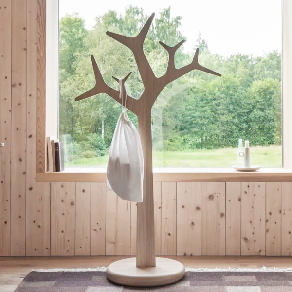 Swedese white oak coat stand floor image