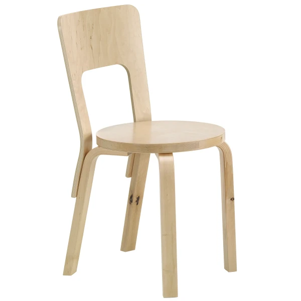 Chair 66 wild birch natural lacquered kuva