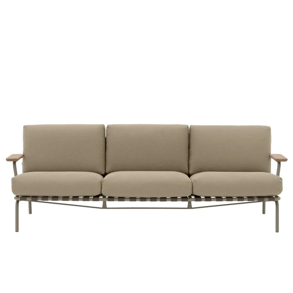 Settle 3 seater sofa ribbed weave 5 taupe muuto image