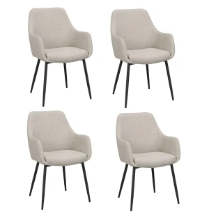 Outlet | 4 kpl Rowico REILY tuoli, beige kangas kuva
