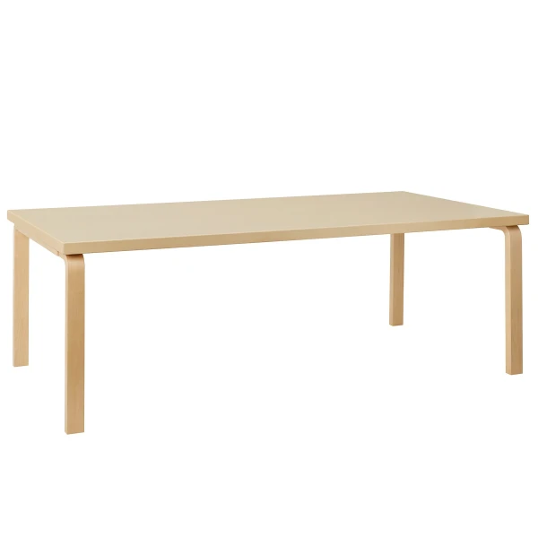 9221022 Aalto Table rectangular 86 legs and edge band birch top birch cut out master kuva