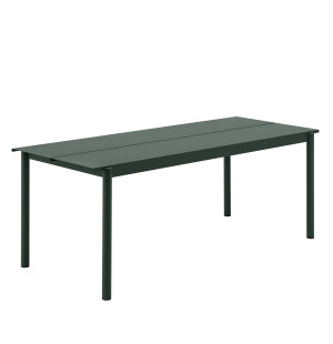 Muuto LINEAR STEEL pöytä 200x75 cm, tummanvihreä kuva