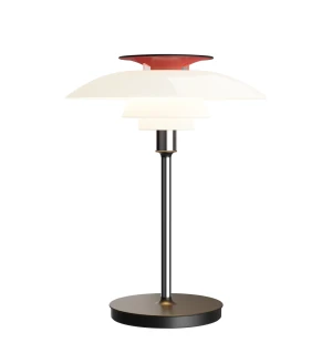 Louis Poulsen PH 80 kannettava pöytävalaisin, opaalinvalkoinen/kromi kuva