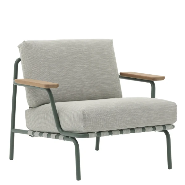 Settle lounge chair ribbed weave 2 dark green muuto kuva