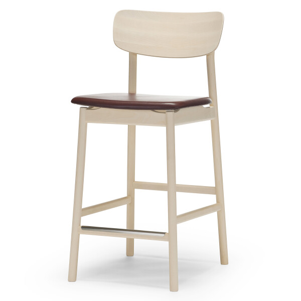 Stolab Prima Vista bar stool birch bright matt lacquer Elmo Elmotique VII 93957 dark brown kuva