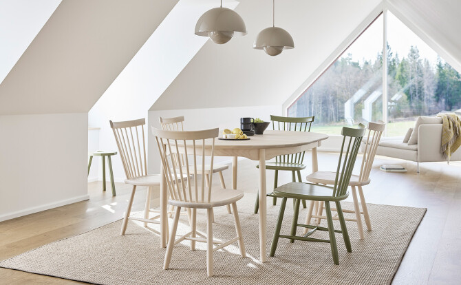 Stolab Lilla Aland chair and Carl divisible table kampanjsida